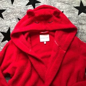 Fleece robe w/ cute hood